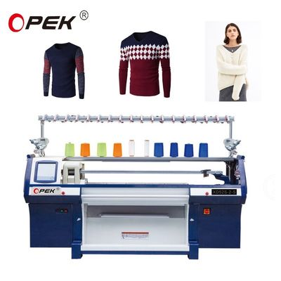 Máquina de tricô de suéter Jacquard de alta velocidade para tricô plano sem costura