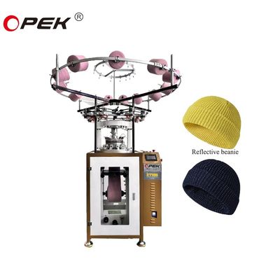 Máquina avançada de tricô de chapéu refletor 7G-18G com alimentador 2F-10F