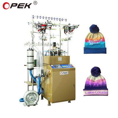 Máquina de tricô automática avançada para chapéu de moda Opek e lenço do clube de futebol