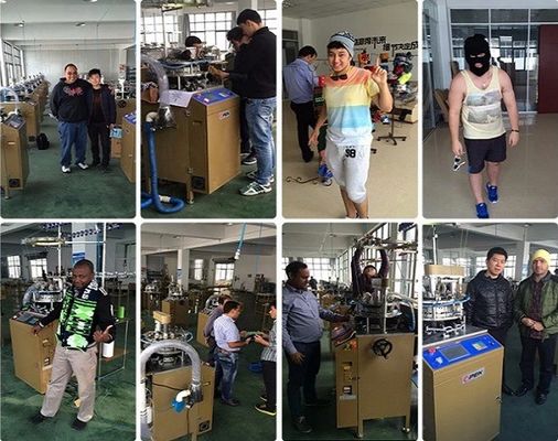 Máquina de tricô de lenços de futebol totalmente controlada por computador com alarme automático completo