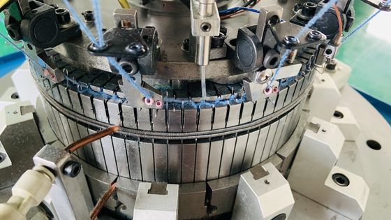Método de tricô duplo Balança de peixe e costura de waffle Tecelagem de bordas chapéus Máquina de tricô