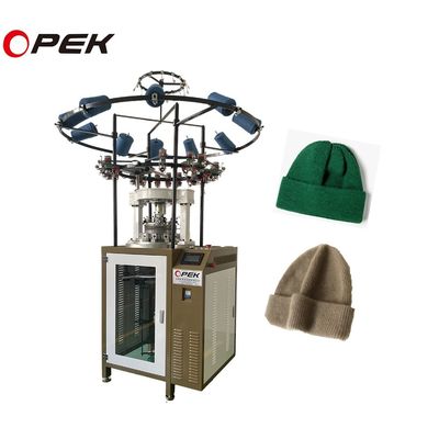 30000sets/month Fish Scale Tuck Rib Hats Máquina de tricô com lubrificação Oiler AUTO