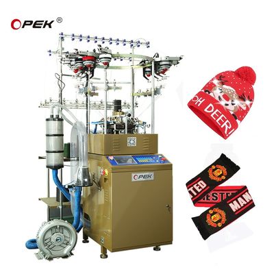 Opek 2024 popular design chapéus e lenço máquina de tricô com controle totalmente computadorizado