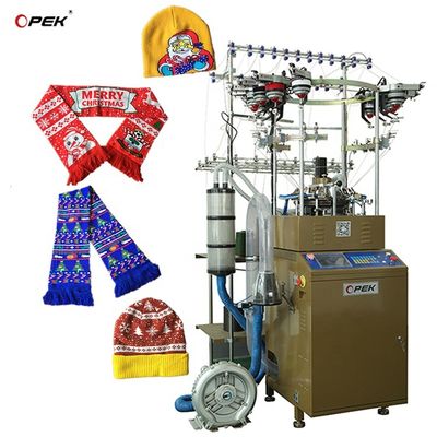 600 conjuntos/mês Máquina de tricô de chapéus e lenços para produção de lenços de futebol