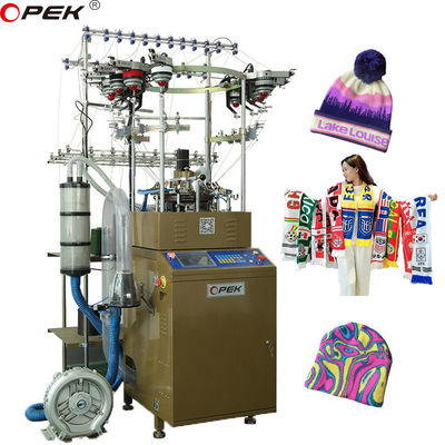 Jacquard Beanies e Scarves com touch screen OPEK Especialização da máquina de tricô
