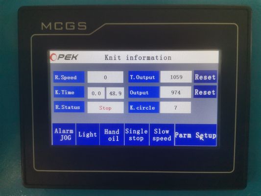 Máquina de tricô circular de alta velocidade com controle totalmente computadorizado OPEK