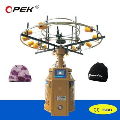 OPEK Máquina de Roupas de Cabeça de Tubo Sem costura de tricô circular totalmente automática com alarme automático