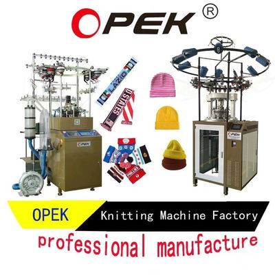 220V 50/60HZ Overlock Stitch Jacquard e Rib Tricked Hat Beanie Machine para Domicílio
