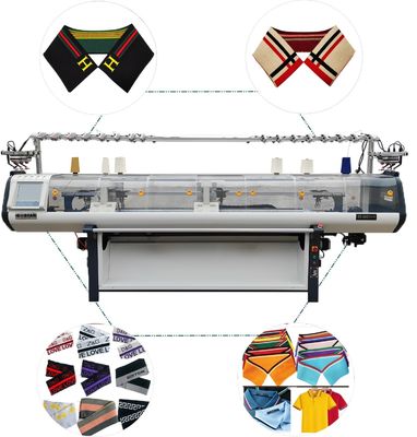 Flat Knitting Style Collar Machine 52 polegadas totalmente Jacquard com calibre 12 e calibre 14