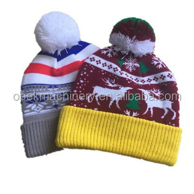 Máquina totalmente computadorizada OPEK Jacquard de tricô Beanie Cap Hat para compradores chineses