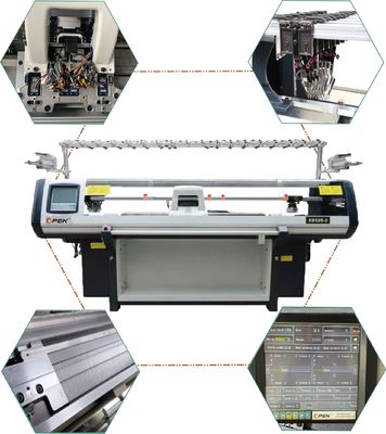 Máquina de tricô totalmente Jacquard Plano Sistema Duplo Vendas Computarizadas de suéteres de ponta