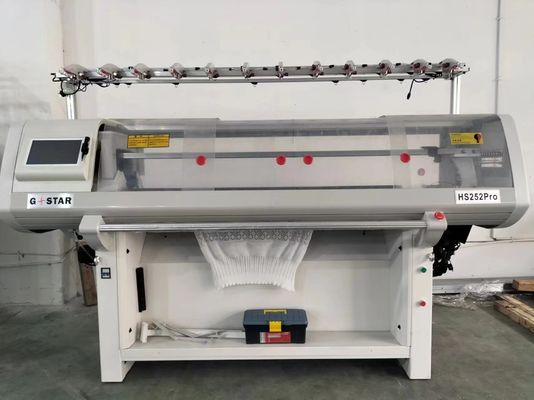 12G 14G 16G Máquina de tricô de suéter de colarinho Jacquard de sistema duplo para carga de 650 kg