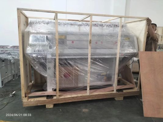 Método de tricô duplo de 52 polegadas Máquina de tricô plana para resultados de tricô precisos