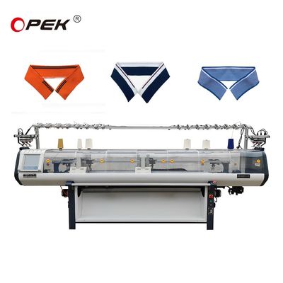 Máquina de tricô plana de 80 polegadas computorizada de suéter Jacquard para cortar o colarinho da camisa