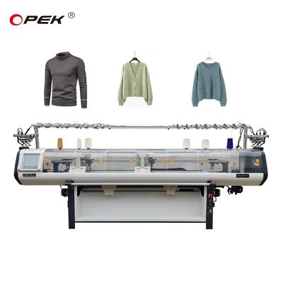 Máquina de tricô plana de 80 polegadas computorizada de suéter Jacquard para cortar o colarinho da camisa