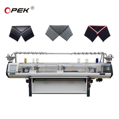 Método de tricô único superior Máquina de tricô plana computadorizada para colares de camisetas
