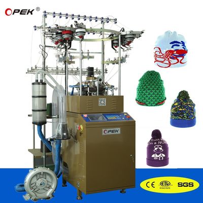 Máquina de chapéu meias lote chapéu de inverno máquina de fabricação de tecido com alarme totalmente automático
