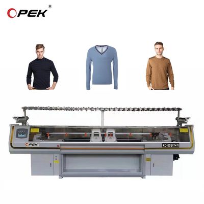 Máquina de tricô totalmente Jacquard 650 KG Sistema duplo 52 polegadas para produção doméstica