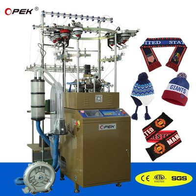 14 GG Gauge 1KW OPEK Circular Jacquard Equipe de futebol Scarf Máquina de tricô para lenços