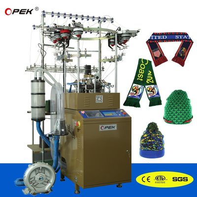 Máquina de tricô de chapéu de crochet industrial de alarme totalmente automático para suporte técnico de vídeo
