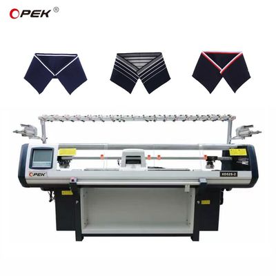 1 1 Máquina de tricô plana de transporte para a fabricação de coleira de camiseta de polo