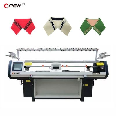Máquina de tricô totalmente jacquard de alta velocidade para produção de colar e punhos de camisetas de polo