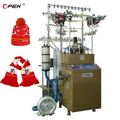 Máquina de tricotar lenços e chapéus de inverno totalmente automática com alta capacidade de produção
