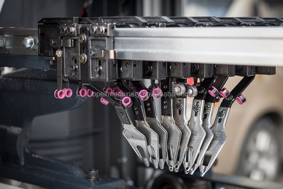 Máquina de tricô de colarinho plano totalmente computadorizada, com carro único e três sistemas