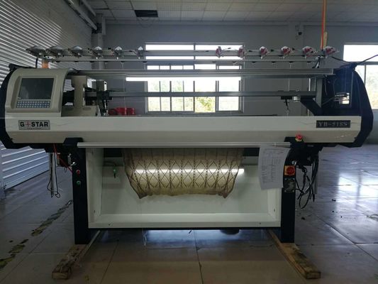 Máquina de tricô de carroço único de sistema único totalmente Jacquard com computadorizado