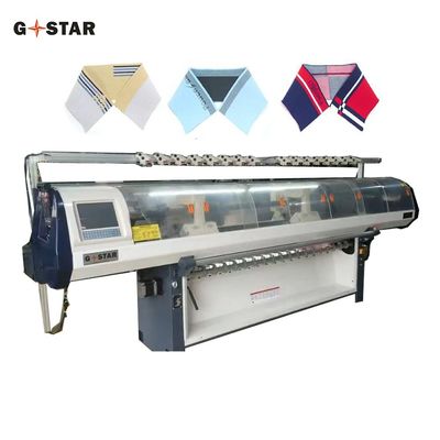 Máquina de tricô totalmente jacquard de alta produtividade para camisetas de polo