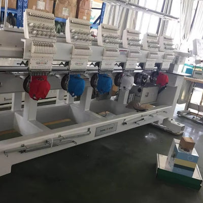 Intervalo de cabeça 400mm 6 cabeças 12 15 Agulhas máquina de bordado para chapéu