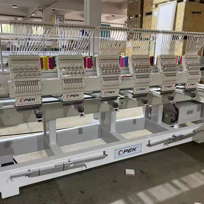 110V-220V Máquina de bordado por computador de 6 cabeças para área máxima de bordado 400 * 450mm