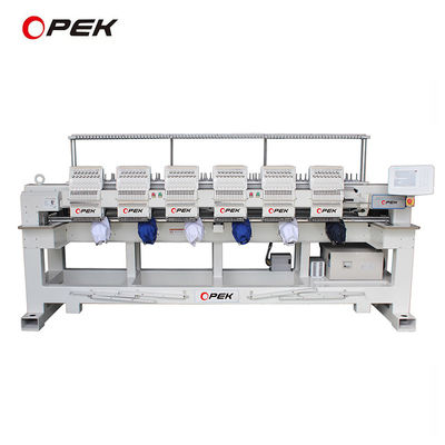 110V-220V Máquina de bordado por computador de 6 cabeças para área máxima de bordado 400 * 450mm