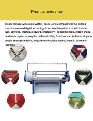 Máquina de tricô de suéter totalmente automática de 72 polegadas com sistema Jacquard computadorizado