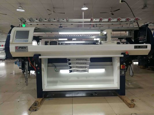 Máquina de tricô plana computadorizada para suéter totalmente jacquard