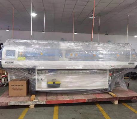 Máquina de tricô plana computerizada de sistema duplo para camisolas totalmente jacquard
