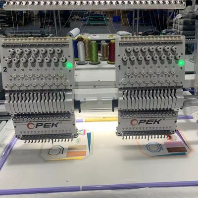 2 cabeças Máquina de bordado automática com tela sensível ao toque Dahao 10 polegadas A15