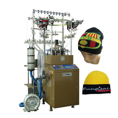 Máquina avançada de fabricação de chapéus de lenço Jacquard movida por servomotor para chapéu