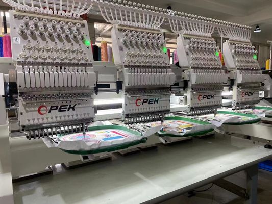 Máquina de bordado de cabeça Opek Cap 4 para bordado plano de roupas de boné