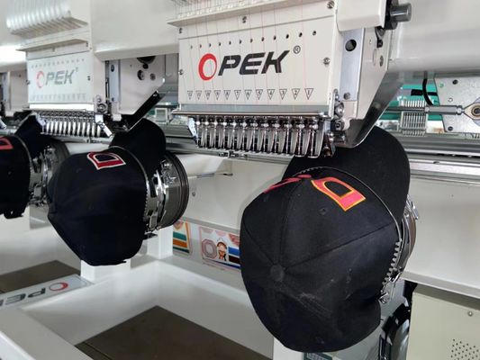 Máquina de bordado de cabeça Opek Cap 4 para bordado plano de roupas de boné