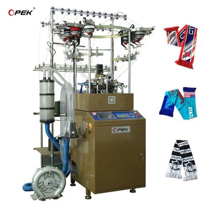 Pequena máquina de tricô circular para a produção de chapéus circulares