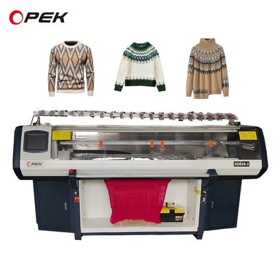 Máquina de tricô de tecido de camisola plana com 2 sistemas e produção de tecido de 52 polegadas