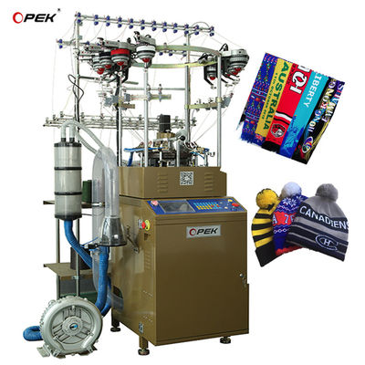 Máquina de tricô duplo de enrolamento de cama plana para agulhas de lenço 160N-360N Design