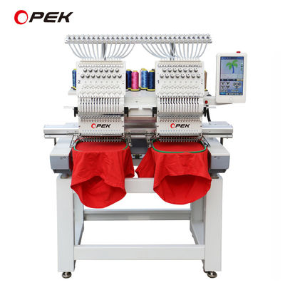 15 Agulhas 2 Cabeça Máquina de Bordado Computadorizada com Garment Hoop Perfeito na França