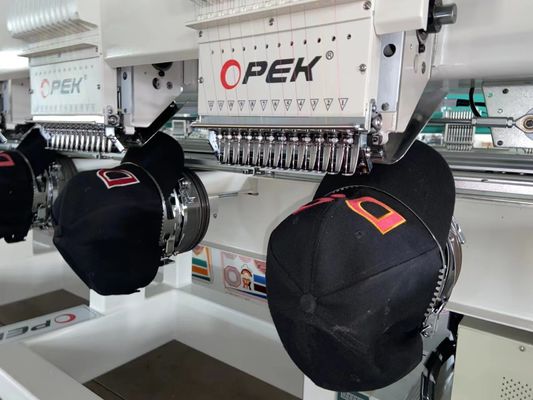 Máquina de bordado de 8 cabeças Opek com intervalo de cabeça de 500 mm e tamanho da mesa de trabalho de 60 cm
