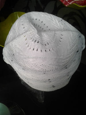 Máquina de tricô de chapéu muçulmano totalmente de moda com 1 kW de potência e função automática