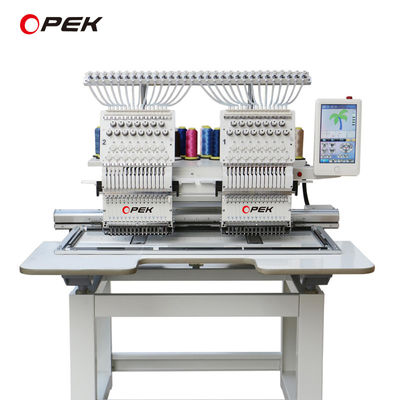 Máquina avançada de bordado de cabeça dupla para vestuário e chapéus 450*400 mm Área de bordado