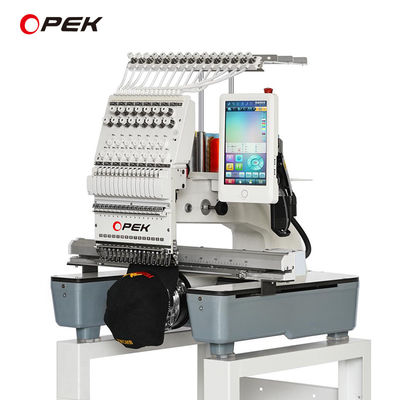 T-shirt com boné plano de precisão Máquina de bordado computadorizada para camisa T-shirt OPEK Roupa