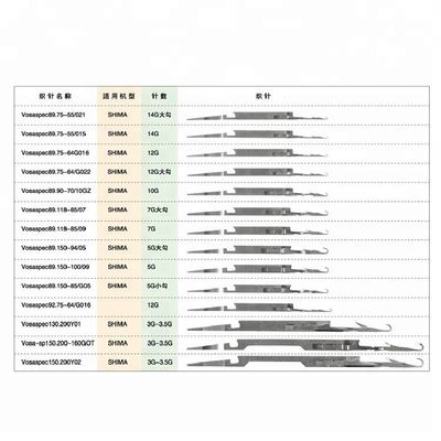 VOSASPEC89.150-100/09 Agulhas 5G para máquinas de tricô domésticas de sistema duplo