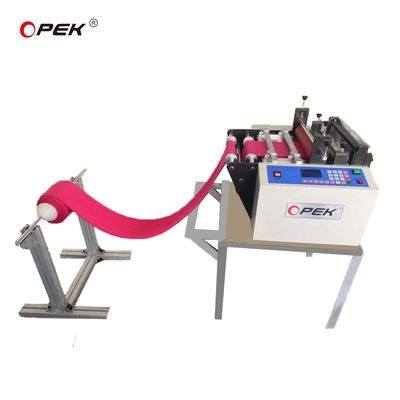 Tipo de corte Máquina de corte de tecido de malha de operação automática para chapéu de fita 0,9 Kw